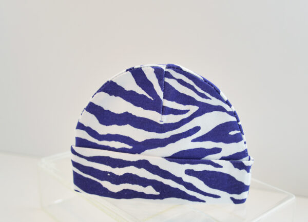 baby cap purole zebra print