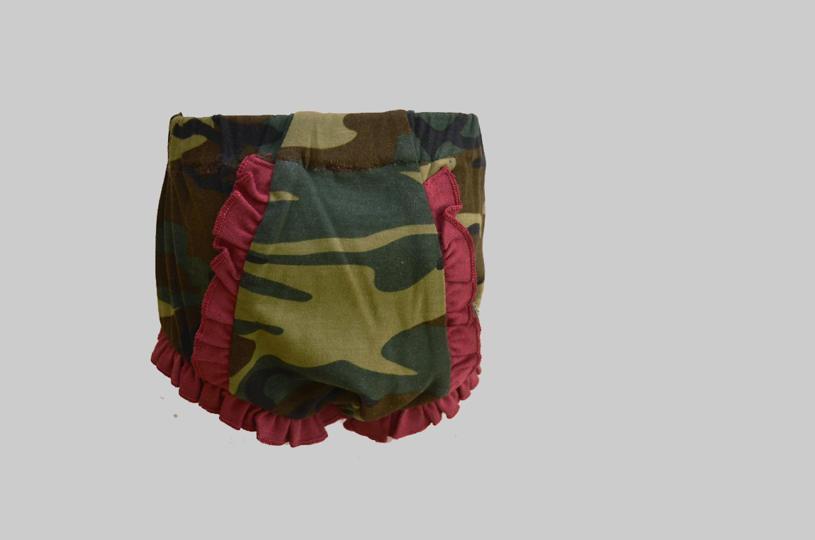 Camo Red Trim Baby Bloomer