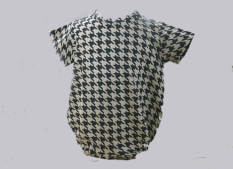houndstooth baby romper