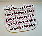 Blue Brown Color Argyle Bib