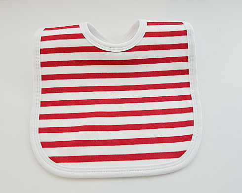 Red Stripes Toddler Baby Bib