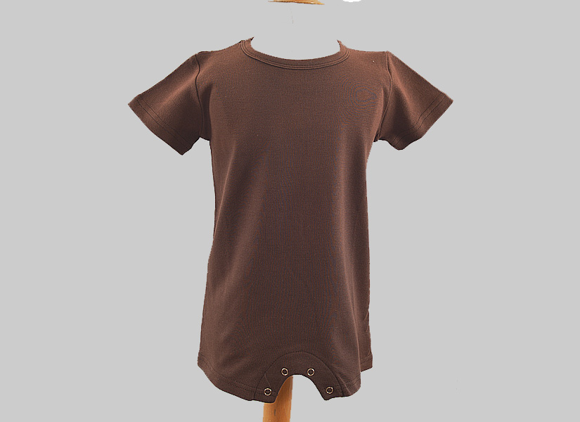 Brown Baby Boy Snap-Up Romper