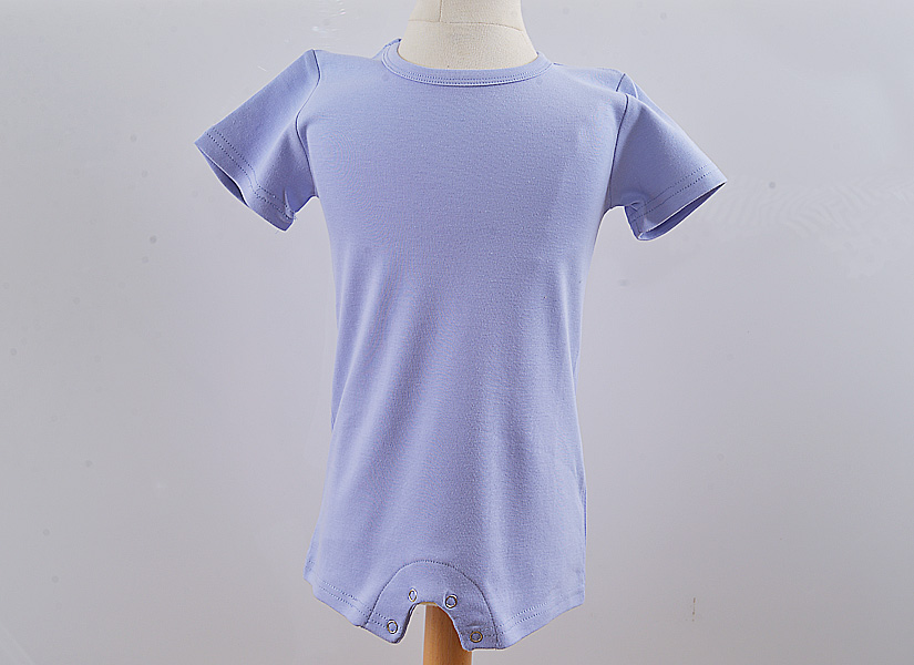 Lavender Baby Boy Romper Snapped