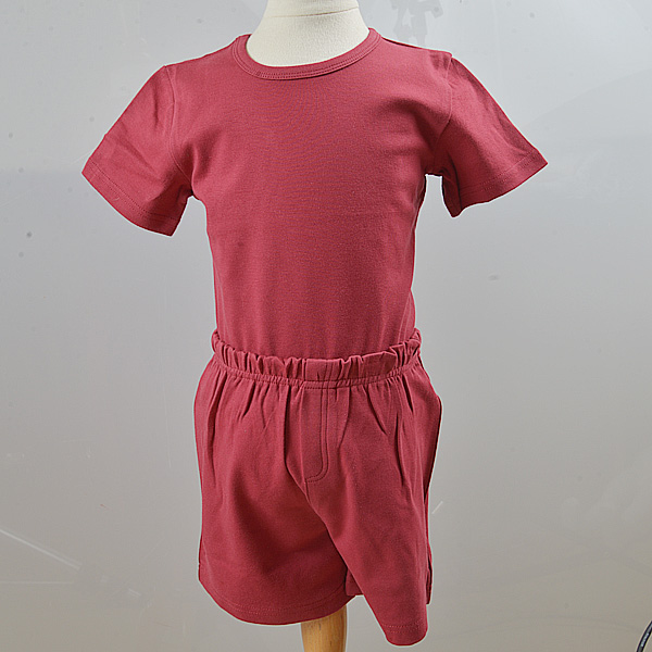 Crimson Color Boy T Shirt and Boy Short