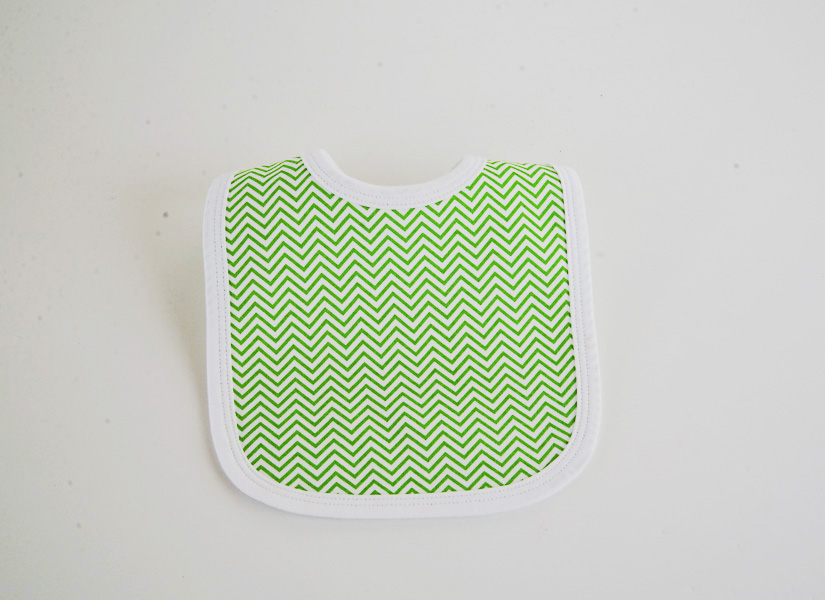 Hot Green Chevron Bib