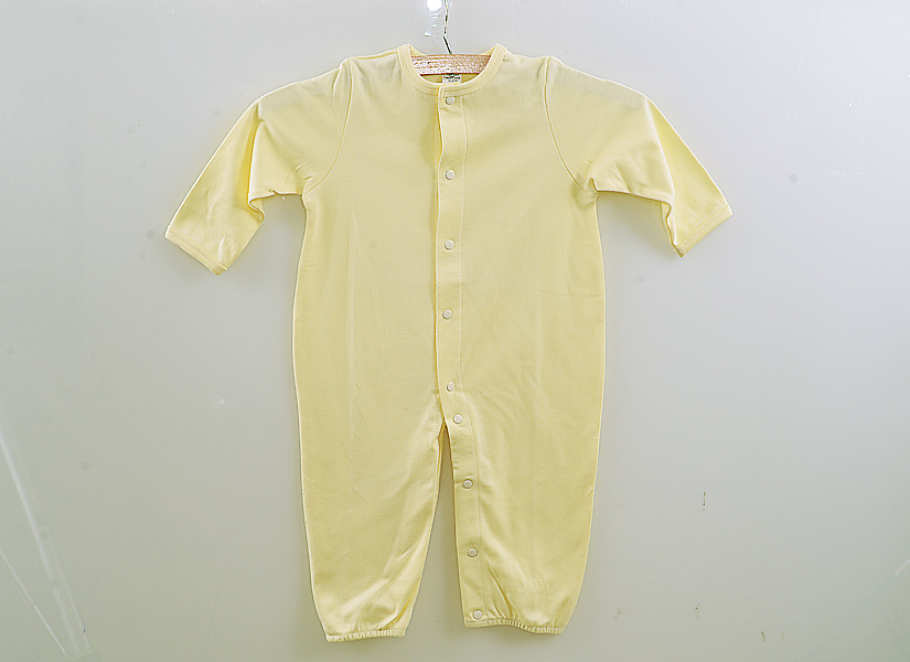 Pastel Yellow Color Baby Long Leg Bodysuit