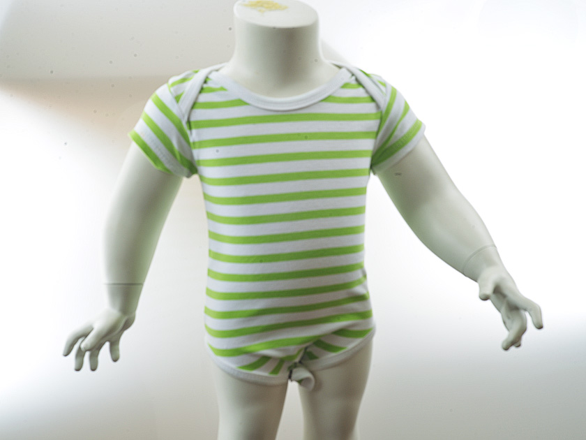 Baby Jumpsuit. Festive Color Stripes.