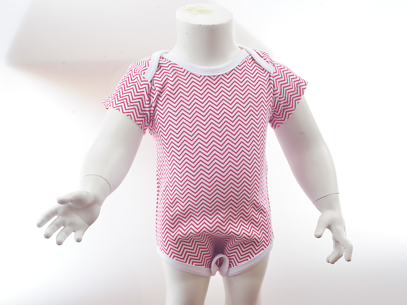 Red Chevron Baby Jumpsuit
