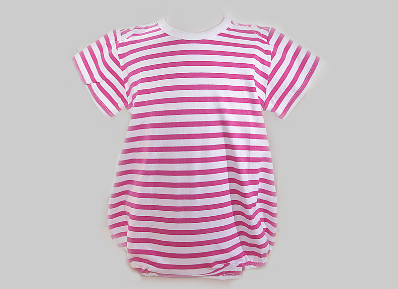 hot pink striped baby boy baby girl romper