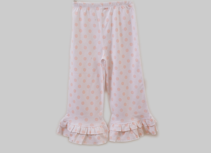 Big Peach Dot, Girl Toddler, Ruffles Flare Pant