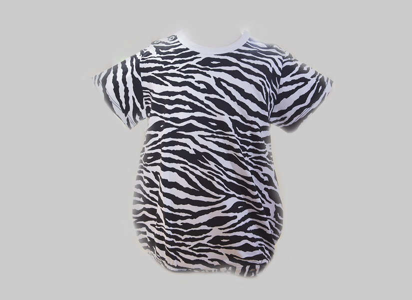 black zebra baby boy girl romper