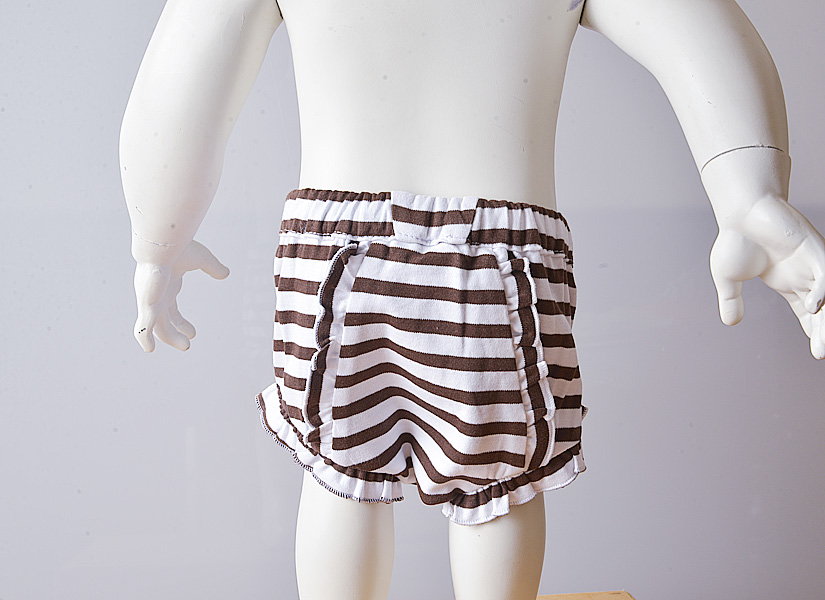 Brown Stripes Ruffled Bloomer