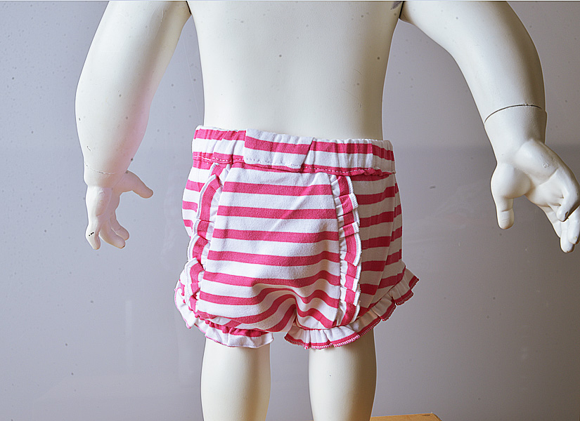 Ruffled Diaper Covers Baby Bloomer. Fuchsia Pink Stripes Ruffled
