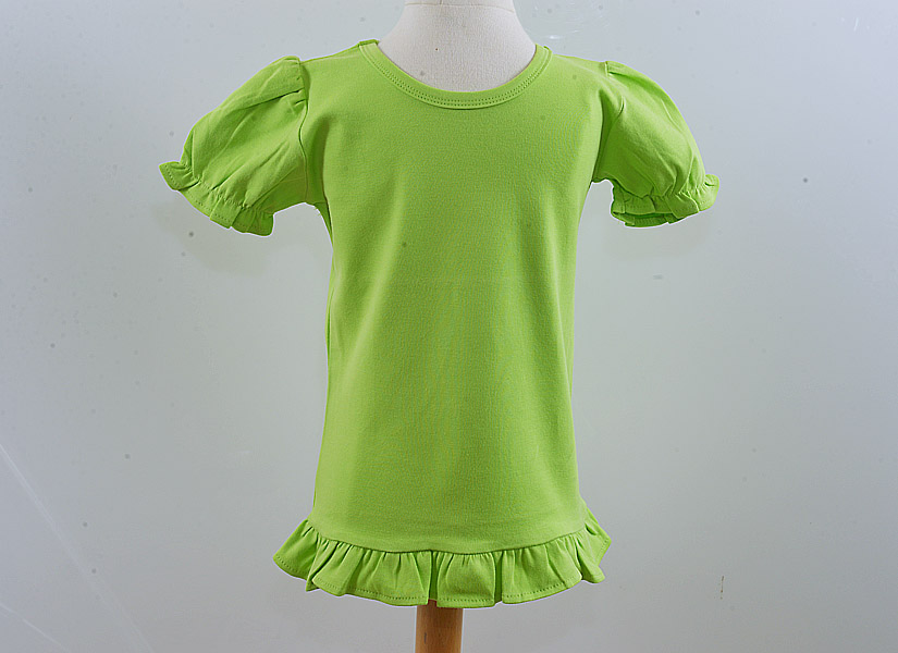 Hot Green Girl Short Sleeve Shirt