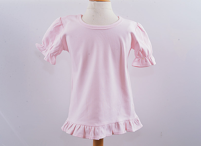 Pastel Pink Girl Ruffle Shirt
