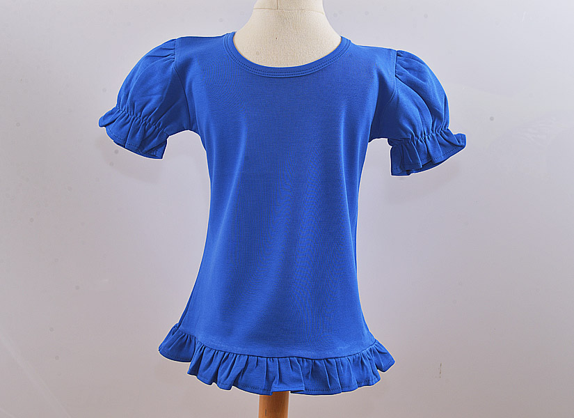 Virginia Blue Girl Ruffles Shirt