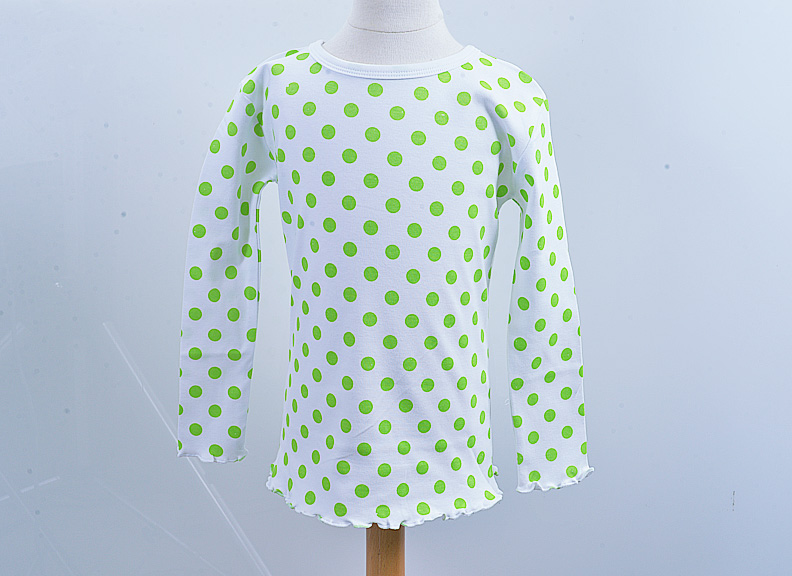 Hot Green Dot Long Sleeve T Shirt