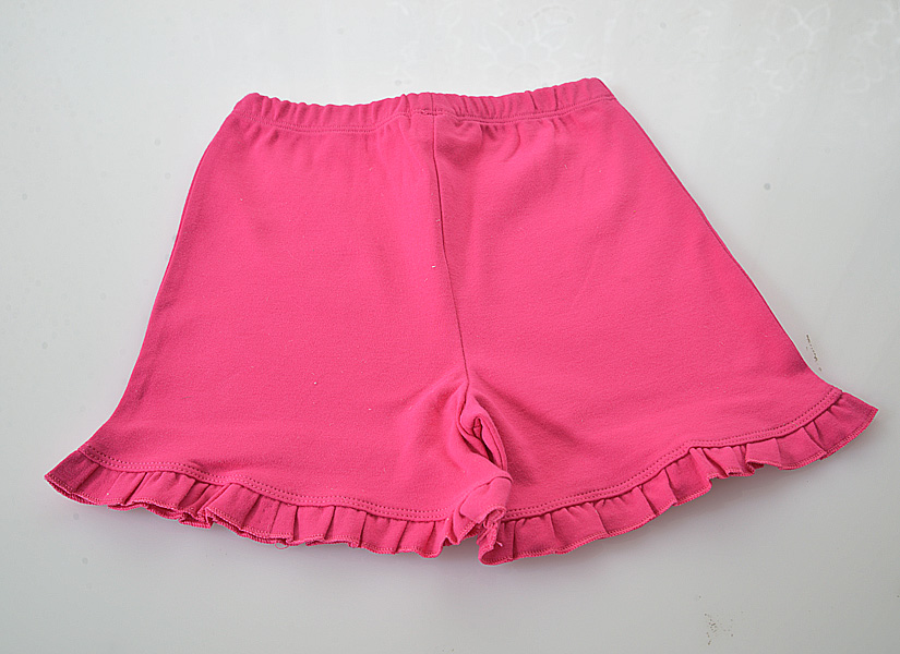 hot pink girl ruffle short