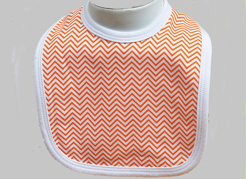 Orange Chevron Bib