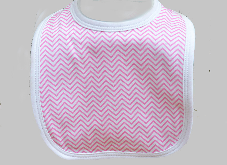 hot pink chevron infant toddler bibs