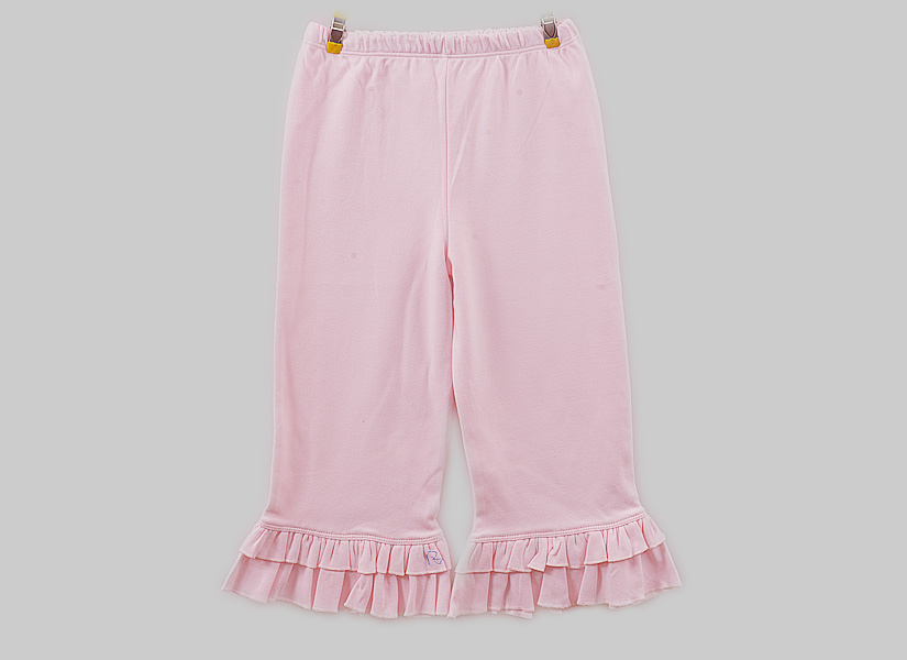 Pastel Pink Girl Ruffles Flare Pant