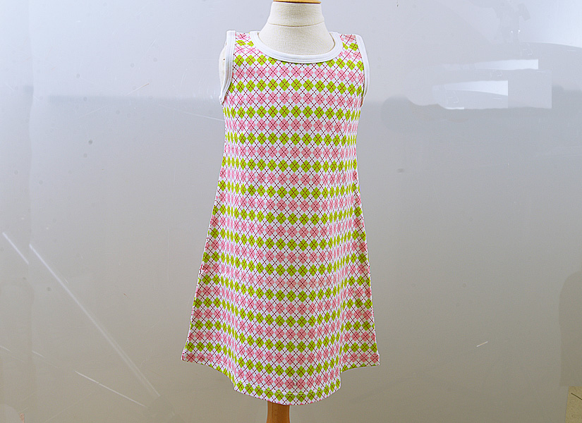 Fuchsia Pink & Bright Green Argyle