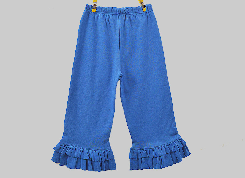 Virginia Blue Girl Ruffle Flare Pant
