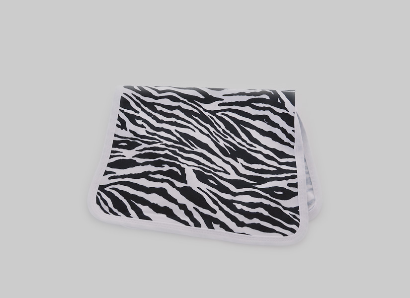 Black Zebra Burp Cloth 12"x19"