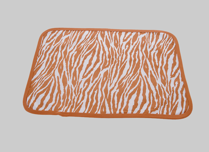Burnt Orange Zebra Burp Cloth 12"x19"
