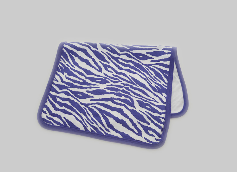 Burp Cloth Standard size 12"x19", Purple Color Zebra.