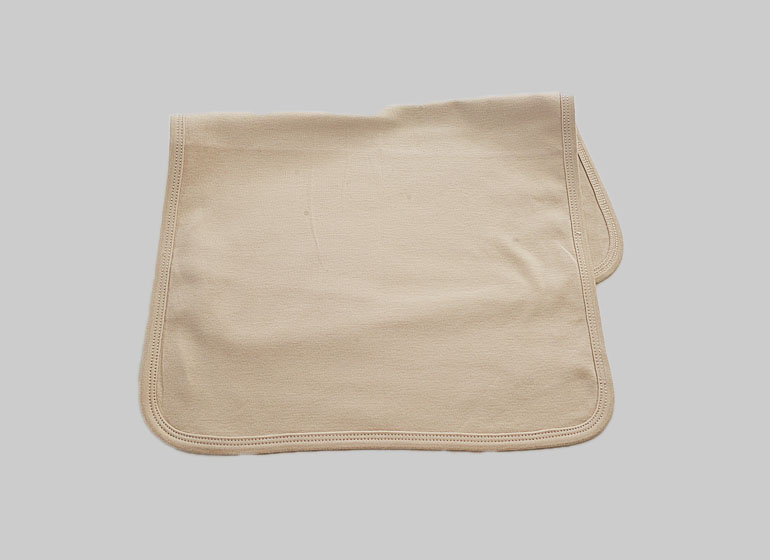 Almond Taupe Color Baby Burp Cloth 13x19"