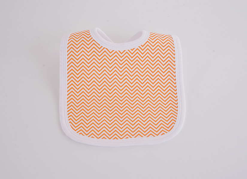 Orange Chevron Bib