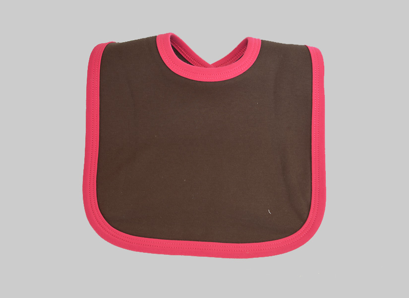 Brown with Hot Pink Trim Bib Toddler