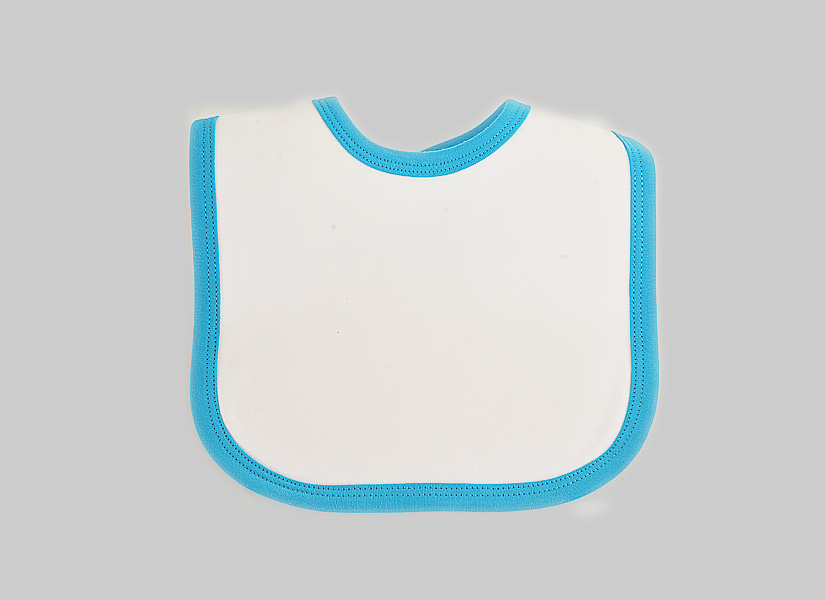 Aqua Blue Color Trims Toddler Bib