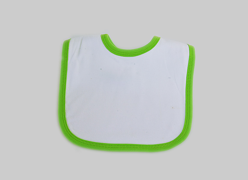 Hot Green Color Trim. Bib Toddler