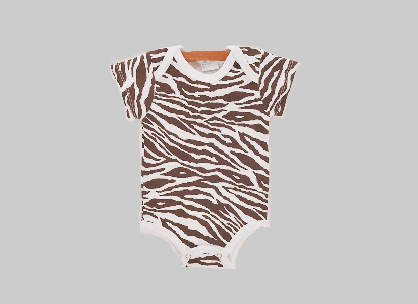 Chocolate Brown Zebra Baby Jumpsuit