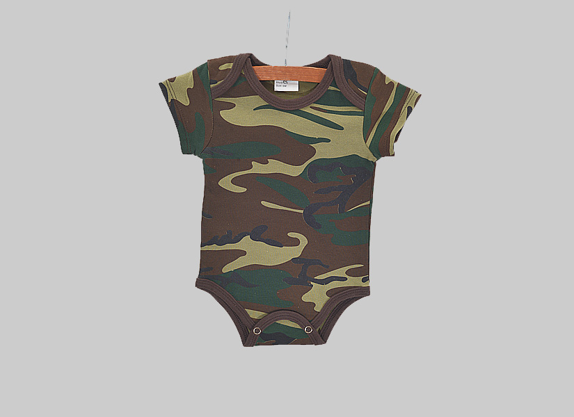 camouflage baby jumpsuit, boy girl short sleeve