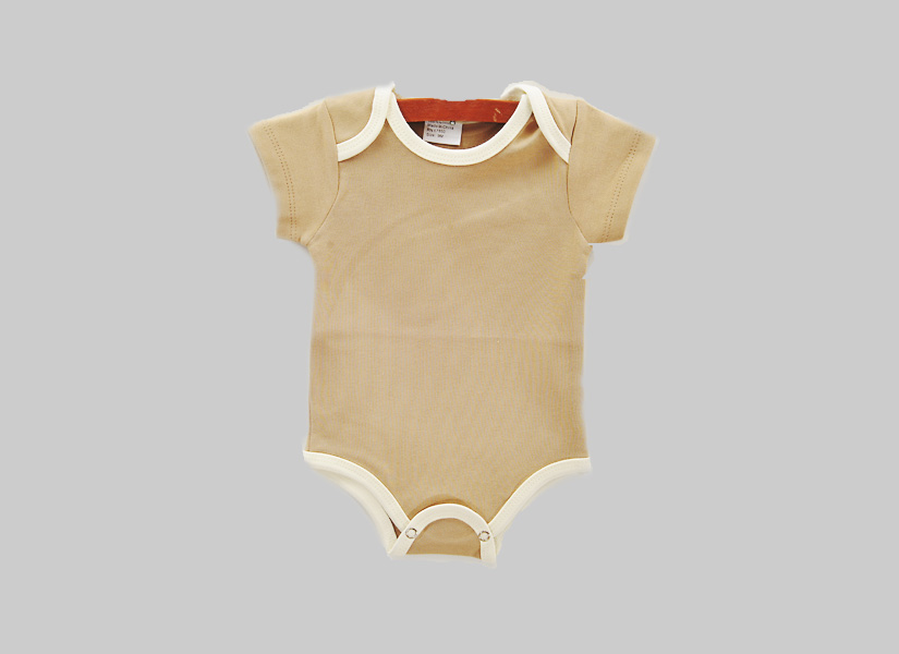 English Camel Cashmere Color with Butter Color Trim, baby boy jumpsuit