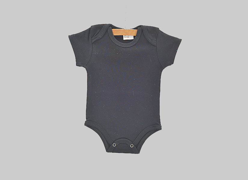 Black color baby jumpsuit bodysuit, short sleeve