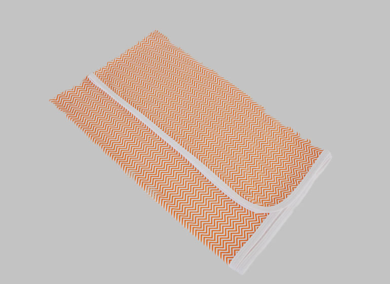 Hot Orange Chevron Baby Receiving Blanket