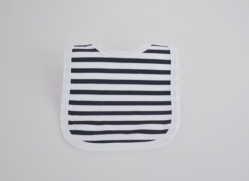 Black Striped Infant Baby Bib