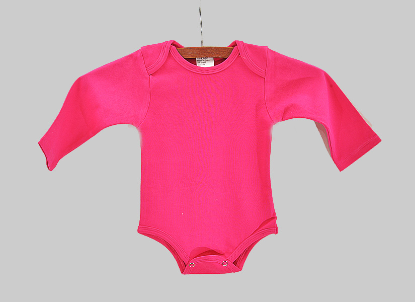 baby boy girl long sleeve jumpsuit, hot pink color