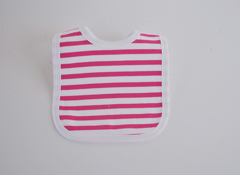 Hot PInk Striped Infant Baby Bib