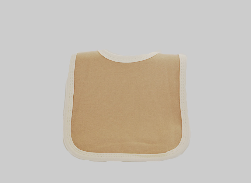 Baby Bib, Irish Cream color with Cream Trims