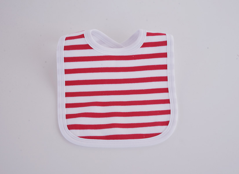 Red Striped Infant baby bib