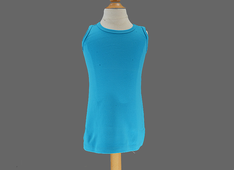 Aqua Blue Color Baby A Line Dress.