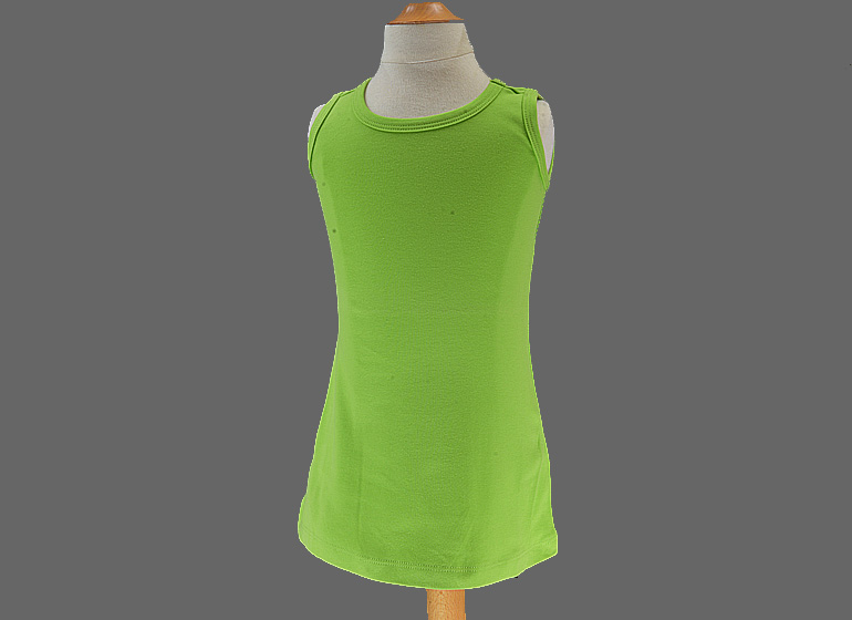 Hot Green Color Baby A Line Dress
