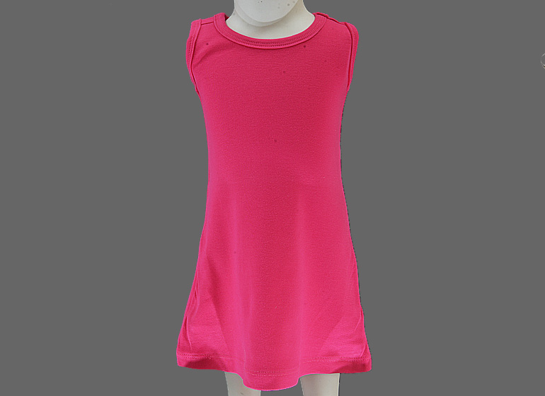 Hot Pink Color Baby A Line Dress