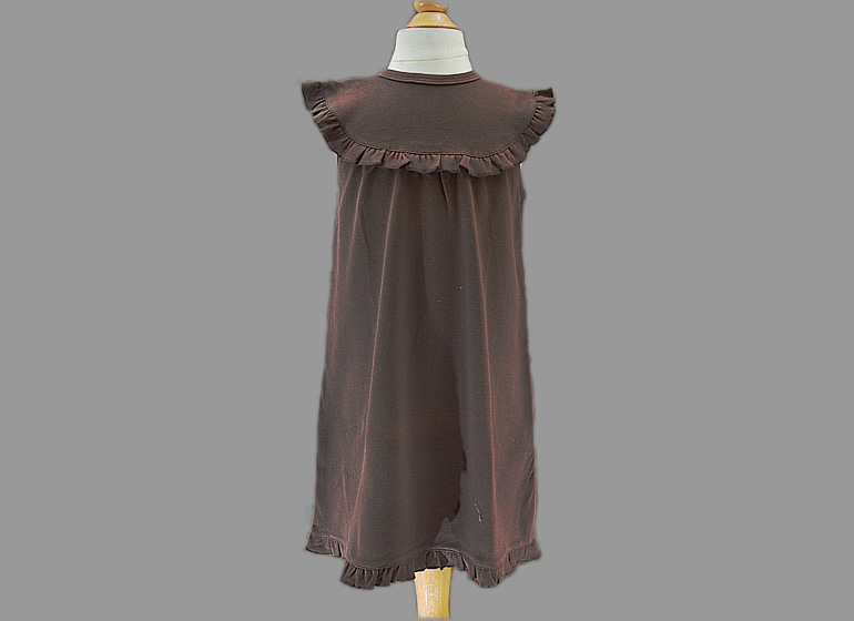 chocolate brown baby sleeveless dress