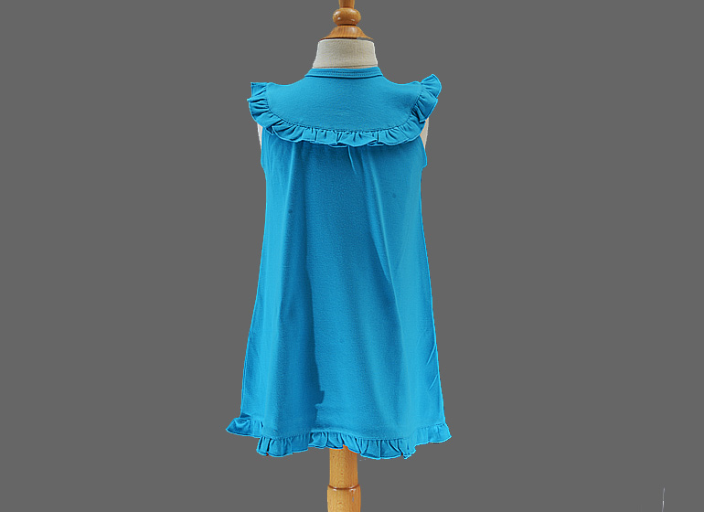 aqua blue color baby sleeveless dress